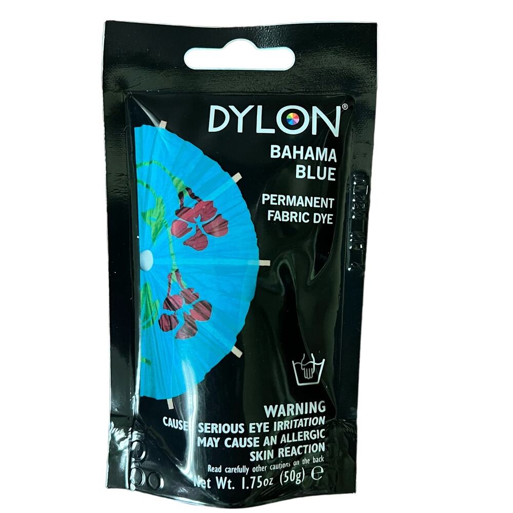 NEW Dylon Permanent Fabric Dye, Bahama Blue, 1.75-Ounce